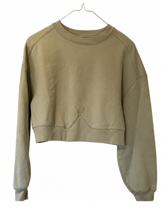 Everlane Tops - Everlane Cropped Crewneck Sweatshirt in Sage Green